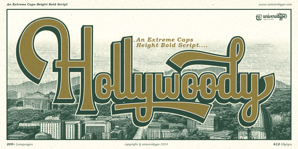 UT Hollywoody Extrude font