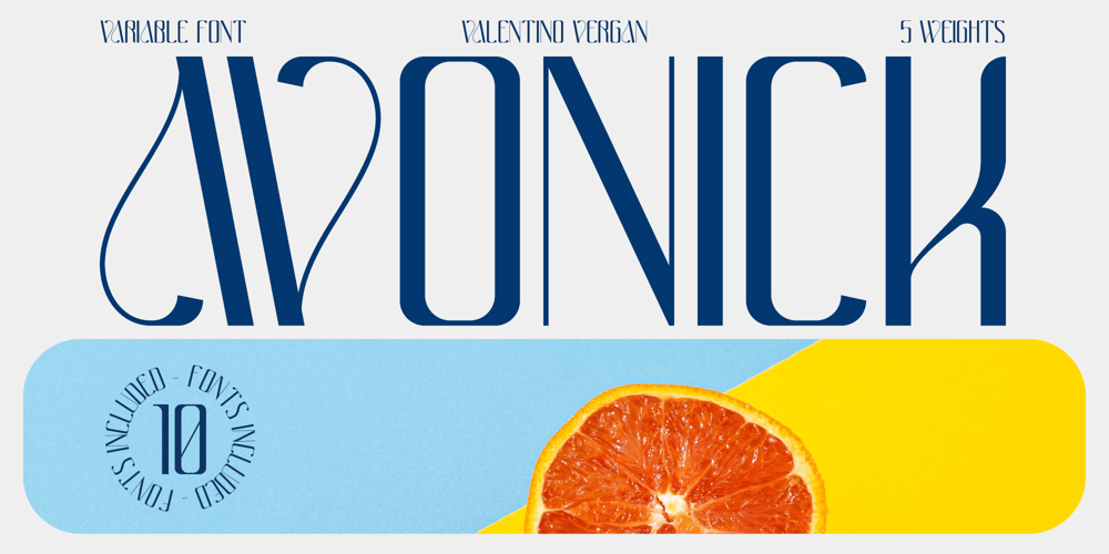 Avonick font