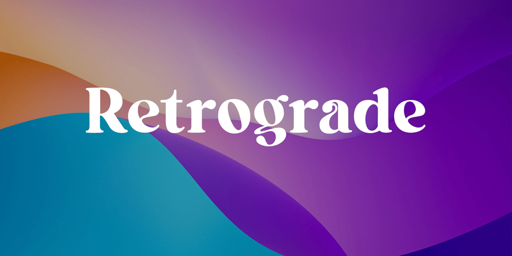 Retrograde font