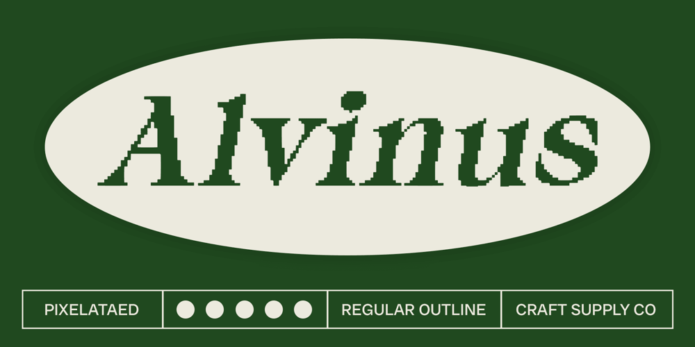 Alvinus Pixel font