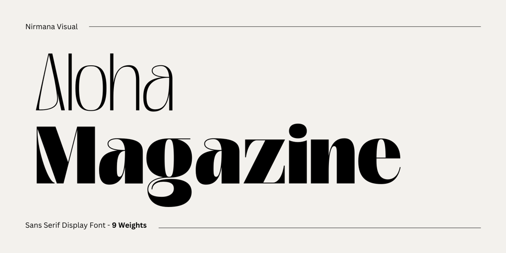 Aloha Magazine font