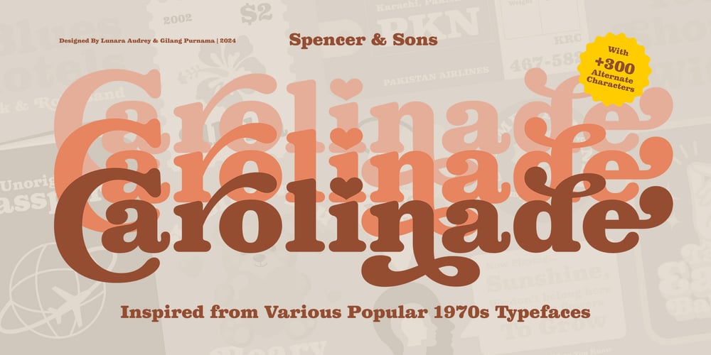 Carolinade font