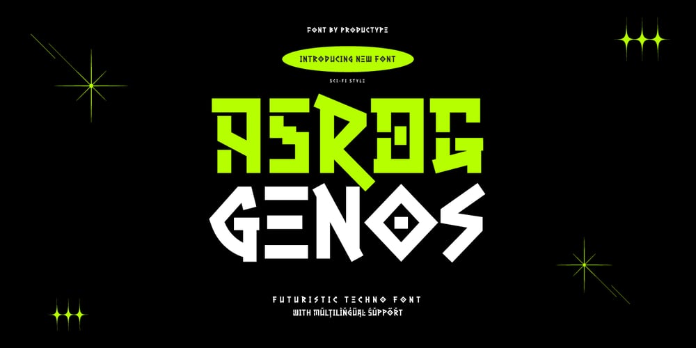 Asrog Genos font