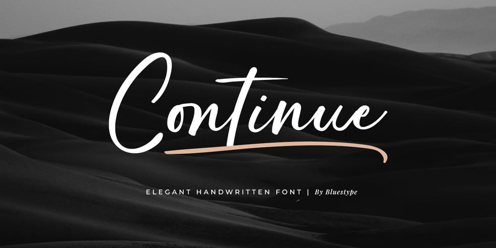 Continue font