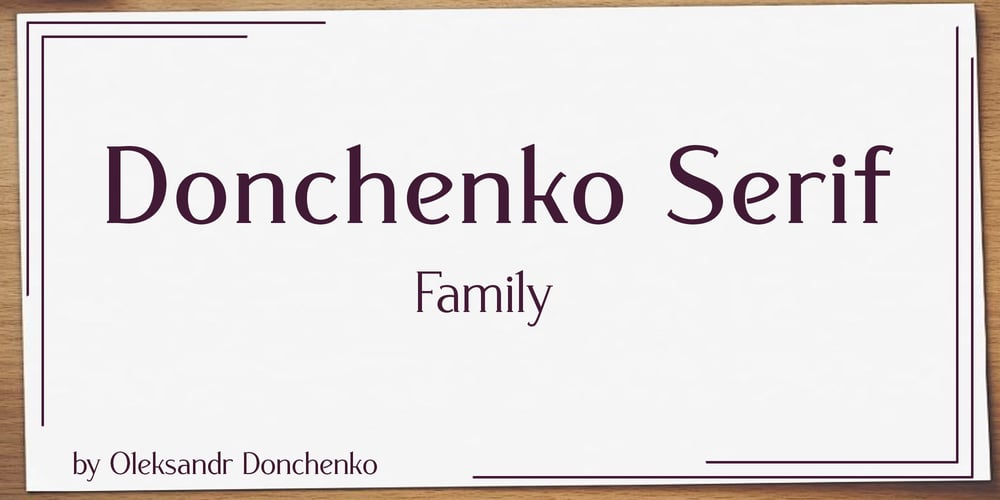 Donchenko Serif font