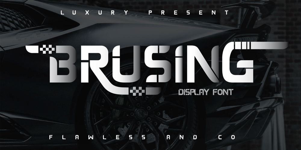 Brusing font