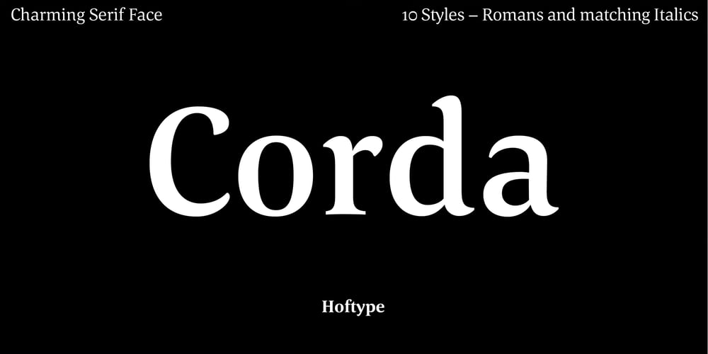 Corda font