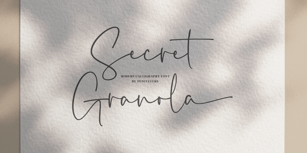 Secret Granola font