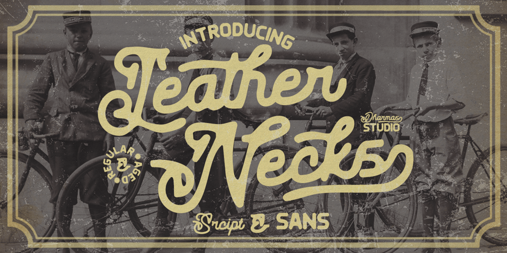 Leather Necks font