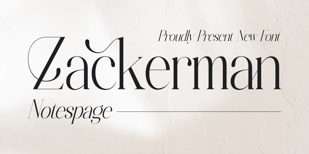 Zackerman font