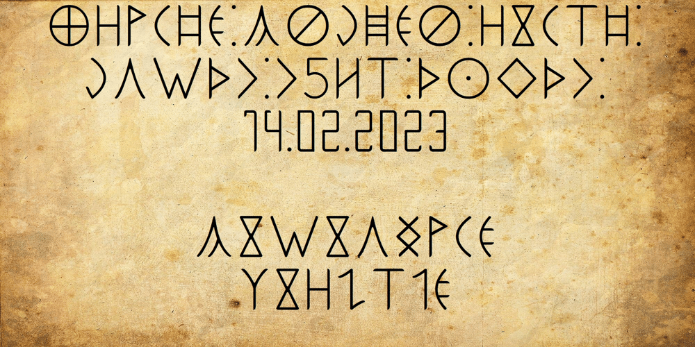 Ongunkan France Glozel Runic font