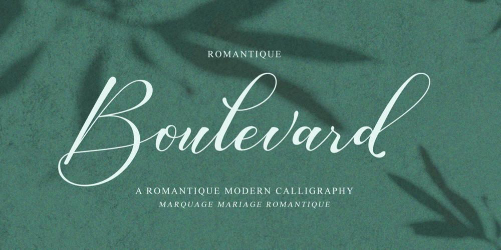 Boulevard font