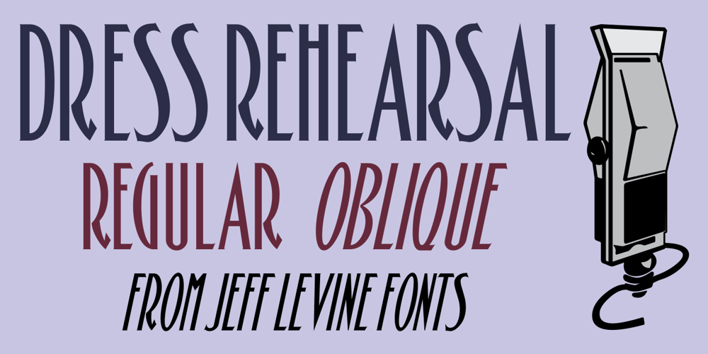 Dress Rehearsal JNL font