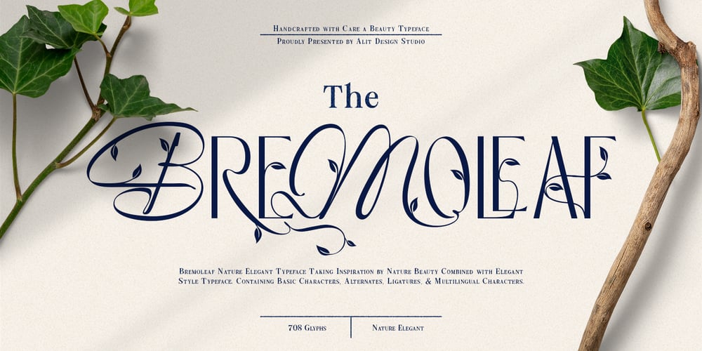 Bremoleaf font