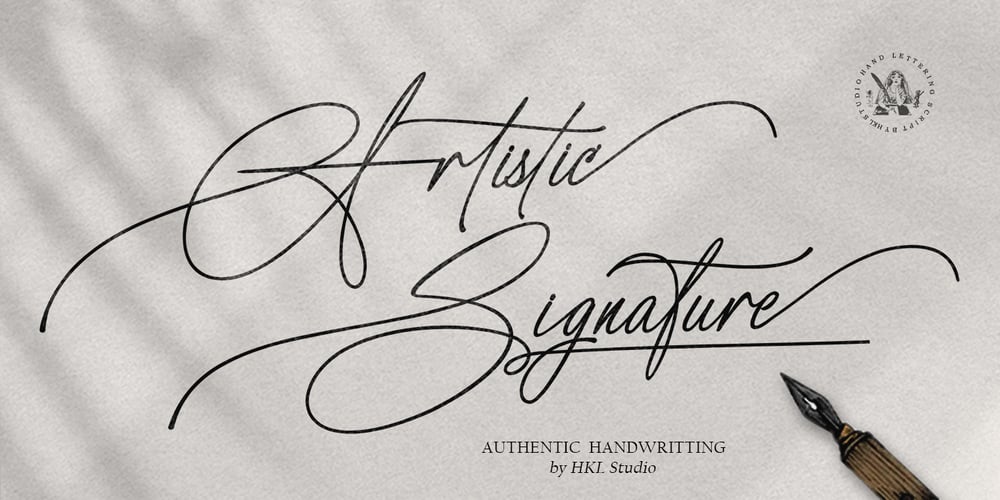 Artistic Sigature font