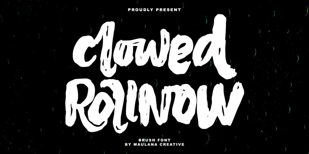 Clowed Rollnow font