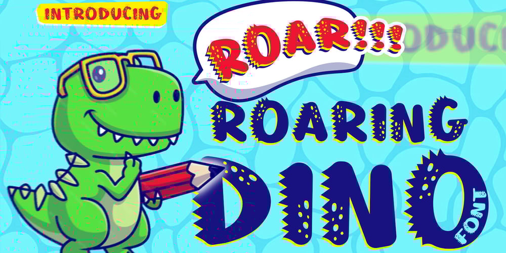 Roaring Dino font