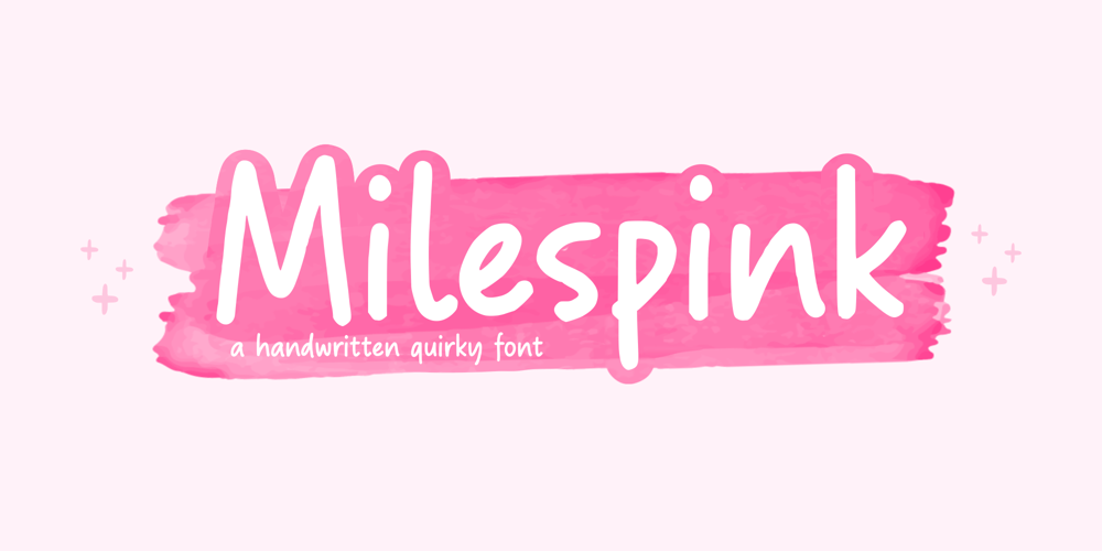 Milespink font