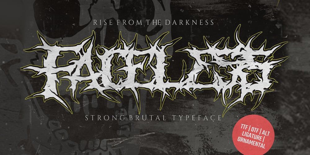 Faceless font