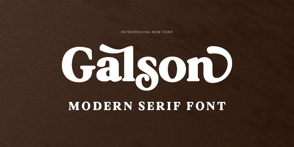 Galson Serif font