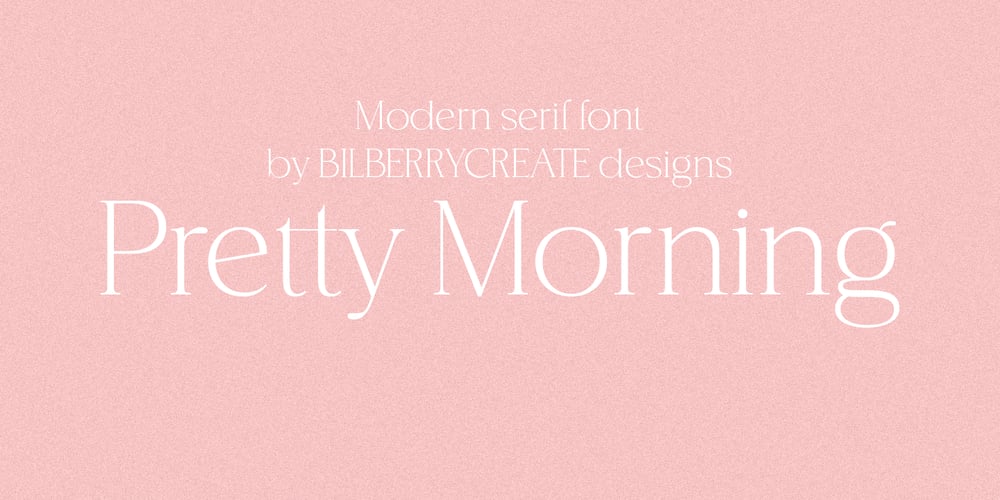 Pretty Morning font