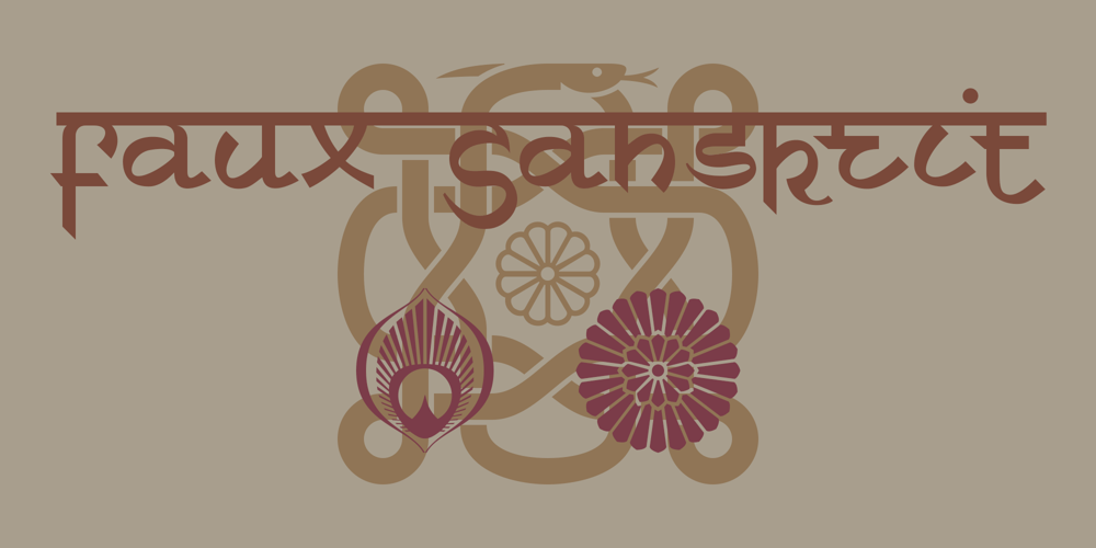 Faux Sanskrit font