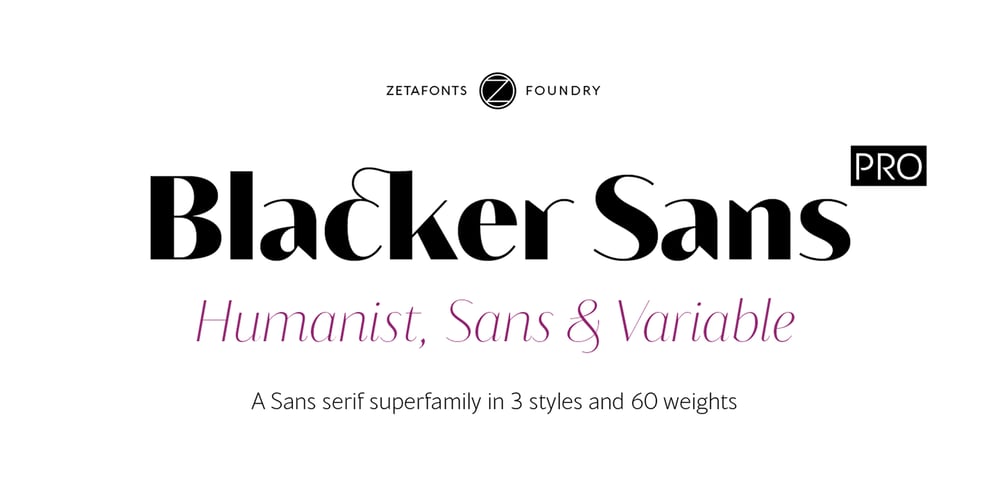 Blacker Sans Pro font