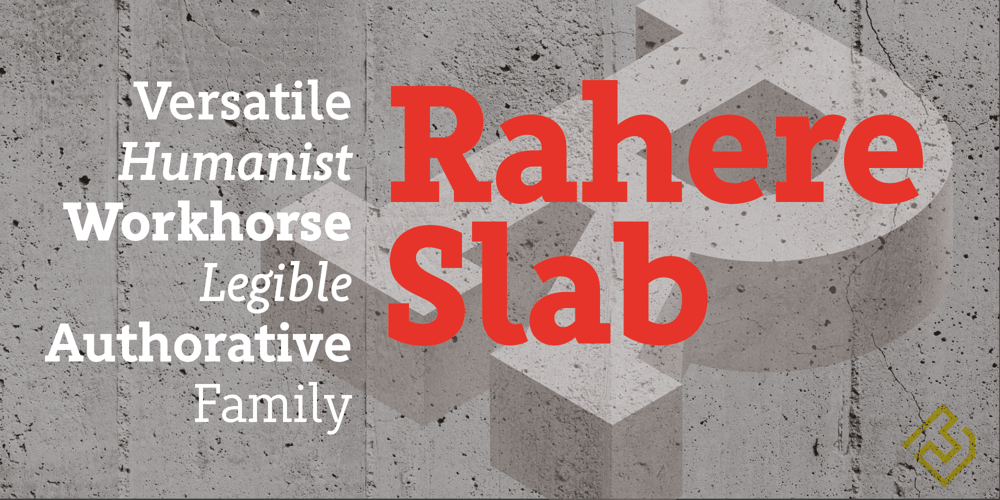 Rahere Slab font