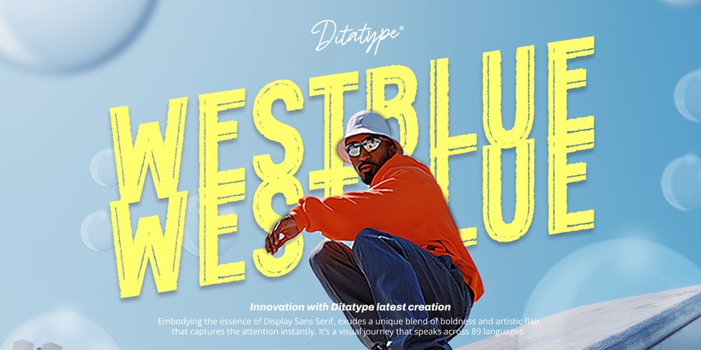 Westblue font