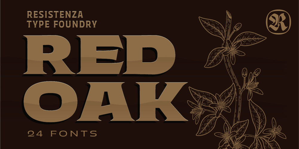 Red Oak font