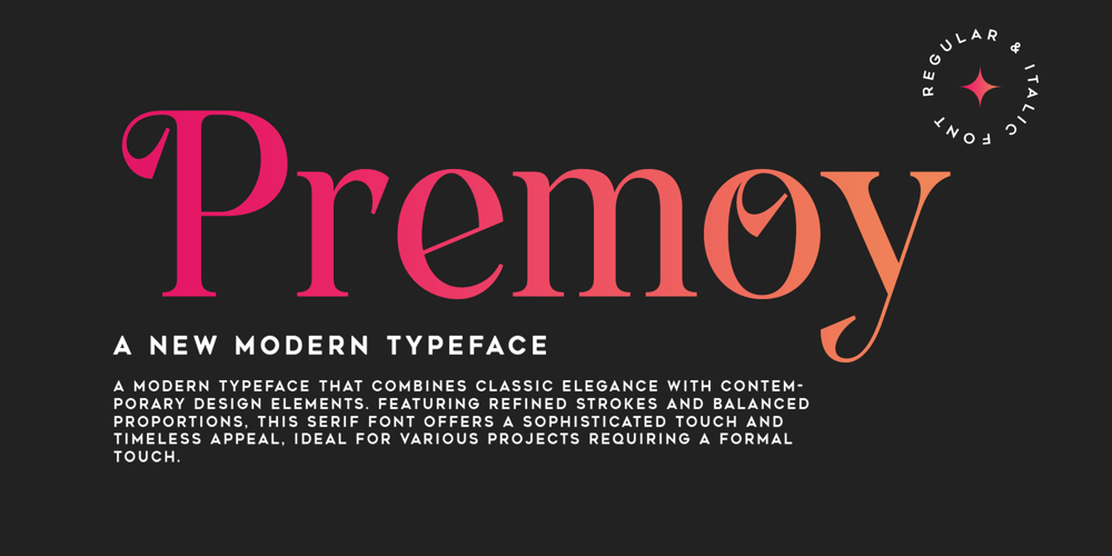 Premoy font