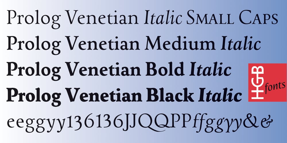 Prolog Venetian font