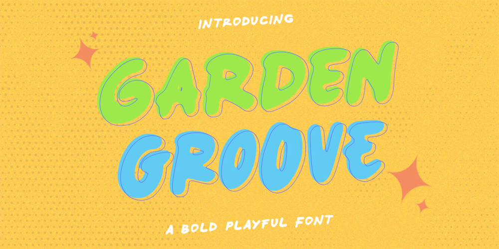 Playful Garden Groove font font