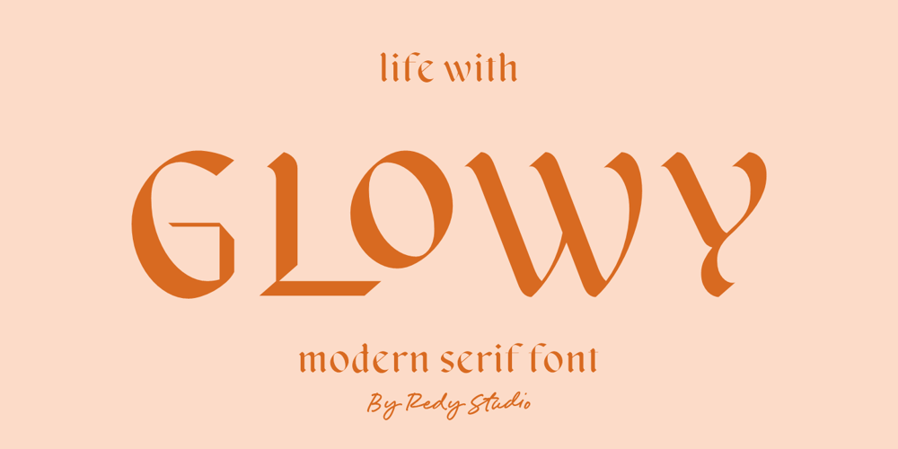 Glowy font