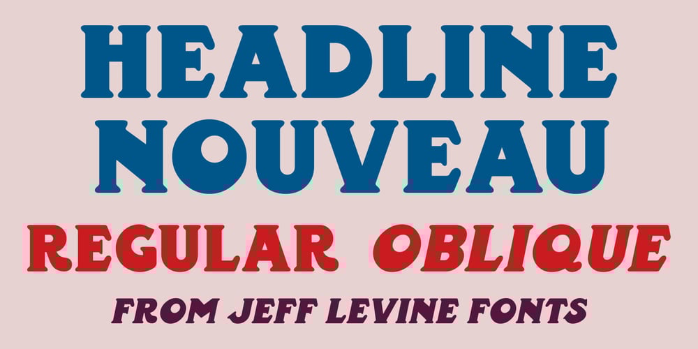 Headline Nouveau JNL font