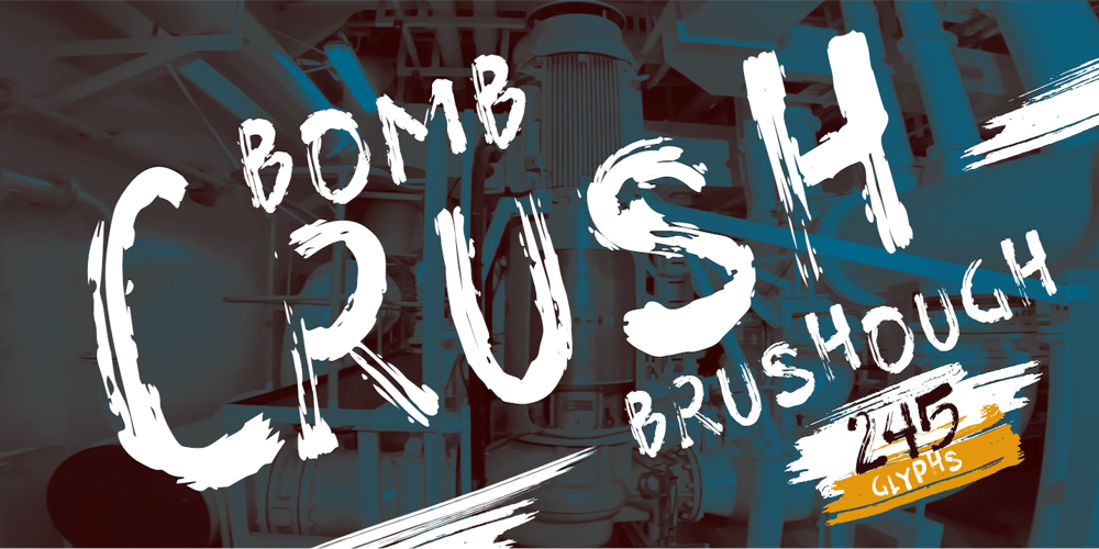 Brushough font