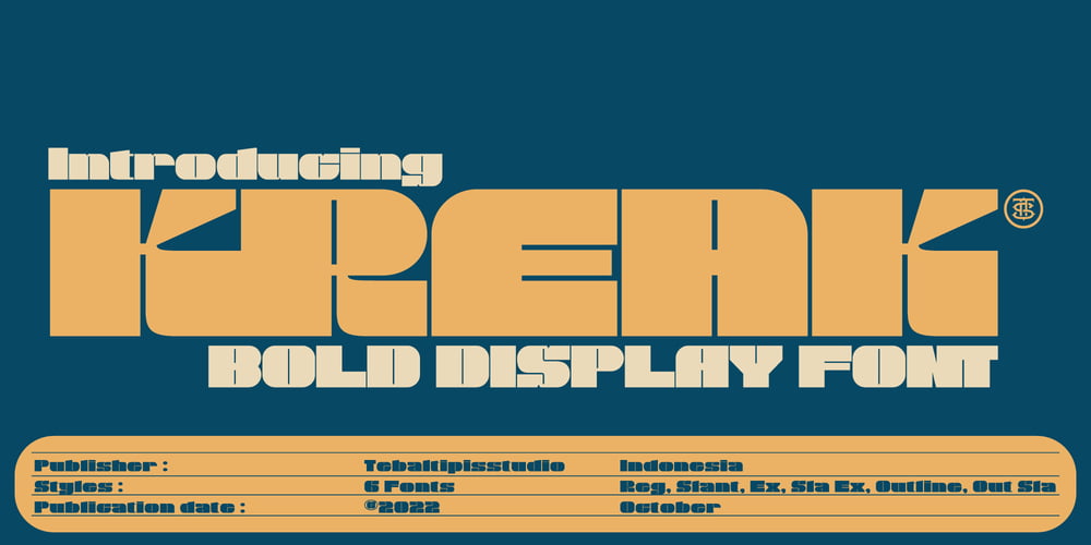 Kreak Display font