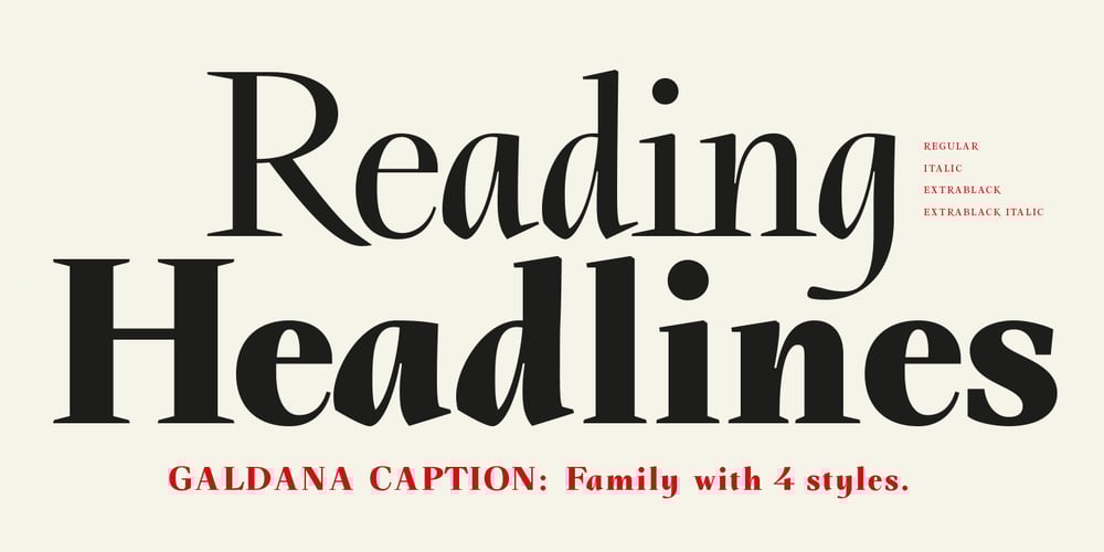 Galdana Caption font