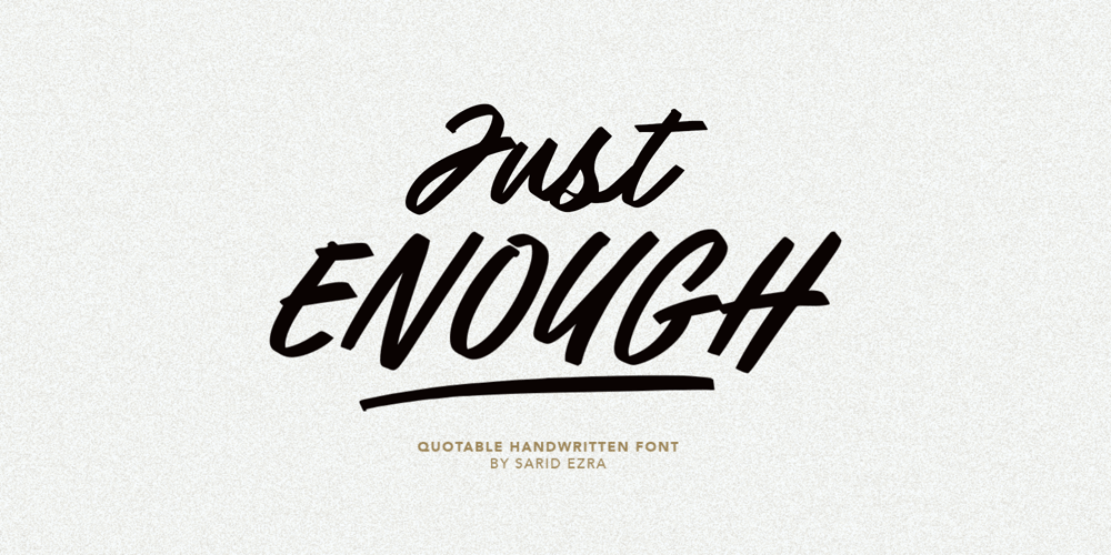 Just Enough font