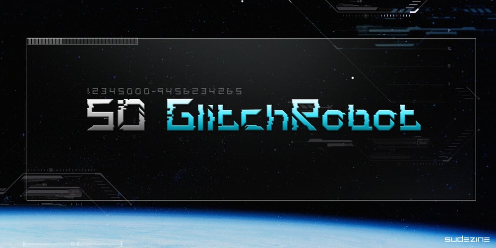 SDGlitch Robot font
