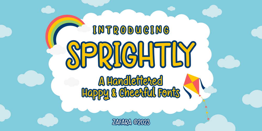 Sprightly font