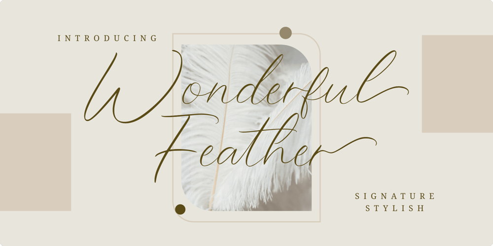 Wonderful Feather font