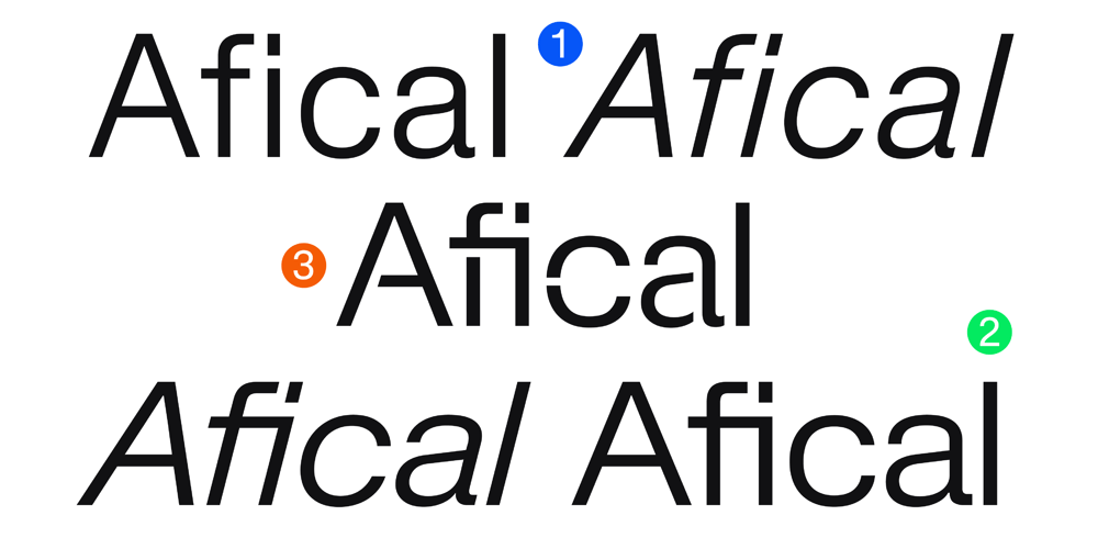 Afical font