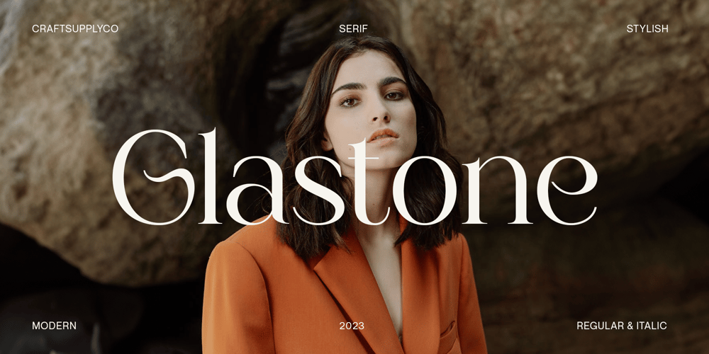 Glastone font
