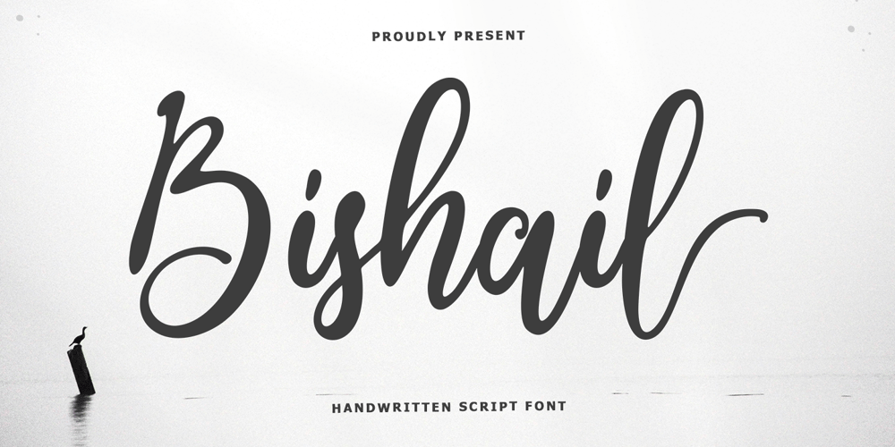 Bishail Script font