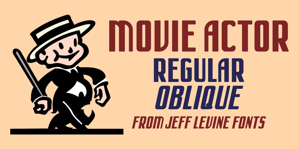 Movie Actor JNL font