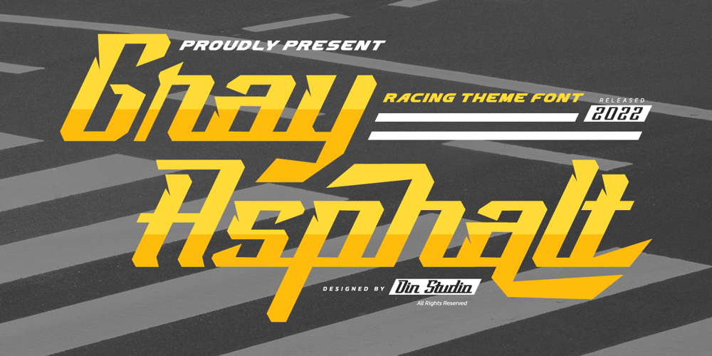 Gray Asphalt font