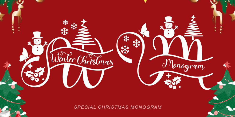 Winter Monogram font
