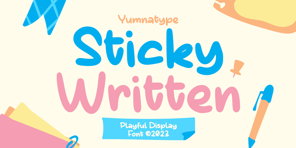 Sticky Written font