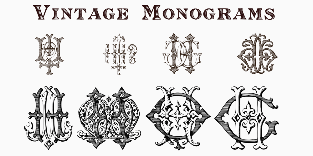 Vintage Monograms font